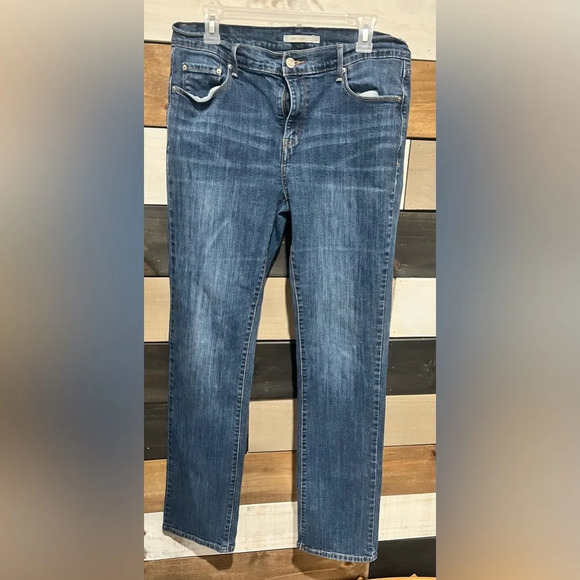 Levi's Blue Straight Leg Jeans - Picture 1 of 5